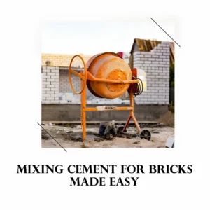 How to mix cement for bricks
